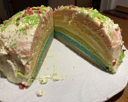 Regenbogentorte